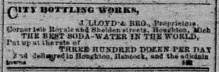 Newspaper ad - <i>The Portage Lake Mining Gazette</i>, 06 Jan 1870